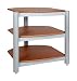 Produktbild Empire PR-03 HiFi-Rack Echtholzfurnier | Ausführungen: PR-03 CS / Farbe Rahmen/Rohre: silber / Einlegebodendekor: Kirsche hell