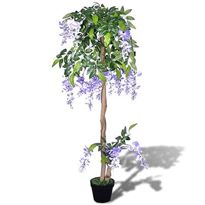 vidaXL Wisteria Artificiel avec Pot 120 cm Arbre Artificiel décoration