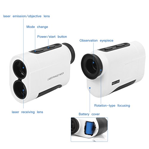 Entfernungsmesser Golf Laser Rangefinder für Jagd Weiss 600 Meter - 3