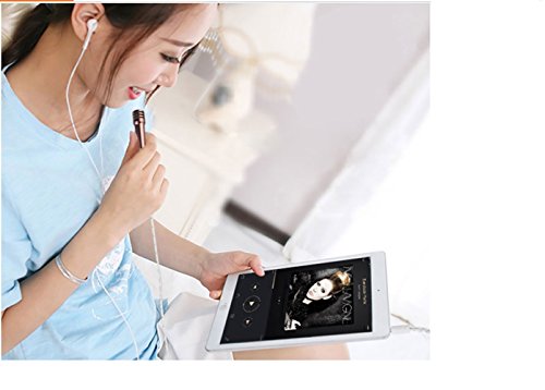 jeyplus, 2018Â nuovo interno orecchio per il piacere Mini Jack 3.5Â mm Studio microfono professionale karaoke Micro portatile per tutti gli smartphone come iPhone, iPad, Samsung, HTC, ecc...