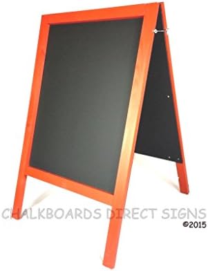 LARGE WEATHERPROOF RED HEAVY DUTY CHALKBOARD A BOARD FRAME SANDWICH PAVEMENT SIGN BLACKBOARD 1000mm x 610mm DOUBLE SIDED