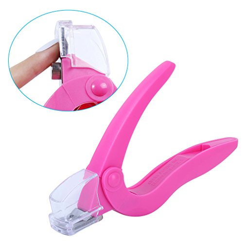 Elite99 Professional 3 Ways Acrylic Gel False Nail Clipper Edge Cutter Tips Sharp Blade Nail Art Manicure Tool (Pink)