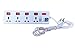 Extension cord, Board power strip 4+4 power strip with fuse 6A 240V, 3 to 5 meter long wire, individual switches, multiple sockets without USB, white color, no wiring inside full copper universal sockets, ON/OFF indicator, domestic and commercial use three pin plug (white) RS.319.00