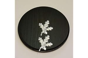 GTK - Geweihe & Trophäen KRUMHOLZ Placa de cuña para Arma (Redonda, 17 cm, con 2 Hojas de Aluminio de Roble)