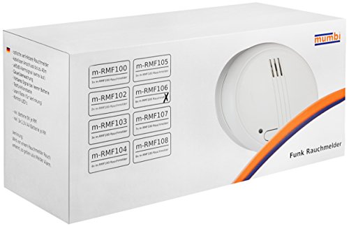 mumbi Funkrauchmelder RMF100/6: 6 x Funk Rauchmelder / Feuermelder geprüft nach DIN EN 14604 – verlinkbar vernetzbar koppelbar - 2
