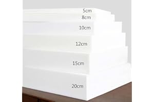 Kongdson Upholstery Foam 55x55x8cm High Density Sofa Cushion Replacement Foams Padding Sheet, Cut to Any Size Sponge Foam for Home Accessories Supplies