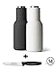 Produktbild Menu Geschenkset Bottle Pfeffermühle + Salzmühle 2er-Set, 20 cm + Edelstahlstyling Universalmesser (ash/Carbon (Edelstahldeckel))