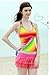 Produktbild Damen Badeanzug , Regenbogen Tankini Bikini-70 ,mit BH Support & herausnehmbaren Cups, UK Größe 32