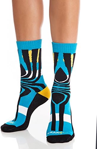 KrakMe Premium Quality Designer Socks in Tequila Sunrise Blue (39-42)