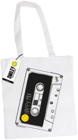 Smiley Happy Mix White Tote Bag