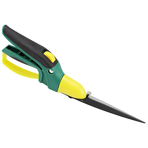 COM-FOUR® Rasenschere Handgrasschere Grasschere mit 360° drehbaren Klingenkopf - 6