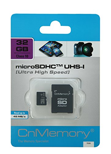 CnMemory MicroSDHC Karte 32GB Class 10 inkl. Adapter