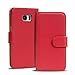 Produktbild Conie Schutzhülle kompatibel mit Samsung Galaxy Note 7, Rote PU Lederhülle Klapphülle Etui Tasche mit Kartenfächer