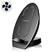 Produktbild Fast Wireless Charger Schwarz, drahtloses Kabelloses Ladegerät, iCasso Induktive Schnell ladestation Mit 2 Spulen und Lüfter für Galaxy S8 S8 Plus + S7 Edge S6 Edge und alle anderen Qi-fähigen Geräte
