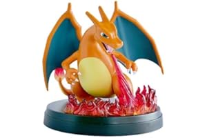 HEART FOR CARDS Glurak Figure 16 cm from the Glurak-ex Super Premium Collection Figure, Dynamic Design with Fire Attack & Card Holder, Action Collectible Figure, Gift Idea, Charizard