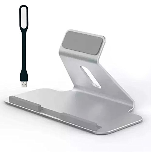 First2savvv PBZJ-JSD-16D01 iPad Pro Aluminium Ständer Halter Halterung Tischständer Stand für 7 -13 Zoll-Tablet- iPad Air 2, Samsung Galaxy Tab Pro S Surface Pro 4 etc mit schwarz USB-Lampe