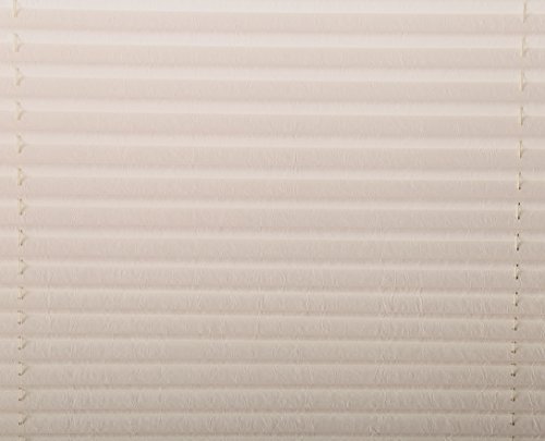 Plissee 70 x 130 cm Creme Crushed-Optik Fertigplissee verspannt ohne Bohren - 5