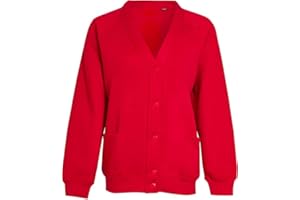 NY Deluxe Edition Kids Girls Unisex School Fleece Button Cardigan Uniform Sweatshirt Age 5-14 Years