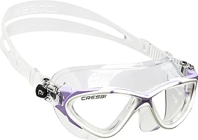 Cressi Planet - PREMIUM Lunette de Natation Transparent/Blanc Lilas