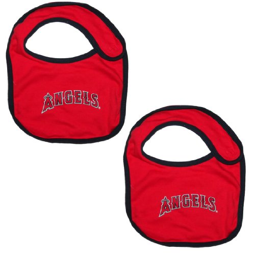 (Pack of 2) MLB Anaheim Angels Baby / Infant Boys or Girls Bib one size Red