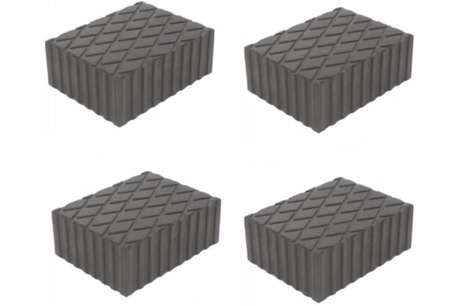 4 pcs Ramp Jacking Rubber Blocks Universal Scissor Car Lift Pads 160x120x60mm