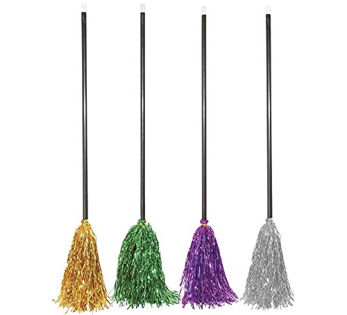 EUROCARNAVALES Escoba de Bruja metálica en Colores Surtidos 88...