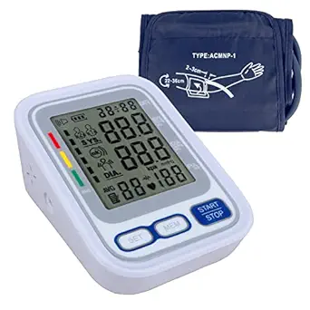 Dr.Diaz YP-620-A Blood Pressure Monitor with Large LCD Display & Upper Arm Cuff Automatic Digital BP Machine