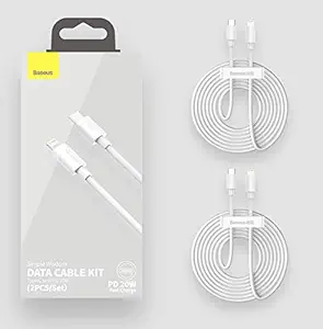 iEDS USB C Cable for iPhone 12 11 20W PD Fast Charge USB C to Lighting Cable for iPhone 8 Xr Charger Data USB Type C Cable 1.5 Meters (Pack of Two Cables)