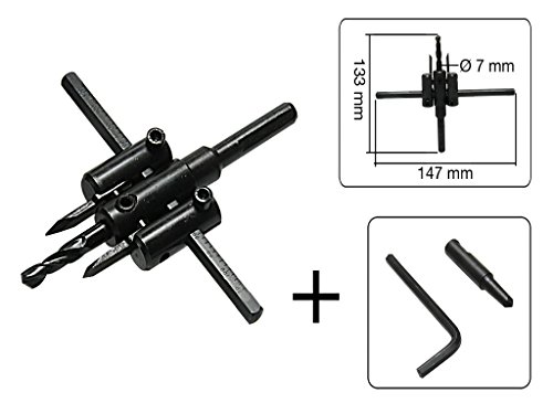 verstellbarer Kreisschneider mit Arbeitsbereich 30 mm - 120 mm