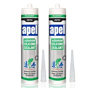 APEL Aquarium 100% Silicone Sealant (10.5 fl oz) Non Toxic Safe for Fish (2 Pack)