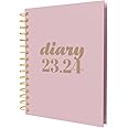 Collins Debden Scandi Academic 2023-24 A5 Day To Page Mid Year Diary Planner School, College or University Term Journal - August 2023 to August 2024 - Pink - PW51M.50-2324