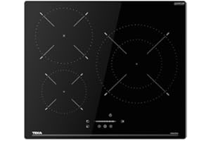TEKA Placa de Inducción 60 cm, 3 Zonas de Cocinado, Touch Control MonoSlider, Power Plus 7400W, Seguridad con Bloqueo Automático, Modelo IBC 63110 SSM BK