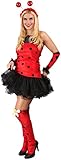 Marienkäferkostüm in rot-schwarz für Damen | Größe 40 | 1-teiliges Mariekäfer-Kostüm mit Overknees| Käfer-Faschingskostüm für Frauen | Marienkäferkleid für Karneval - 