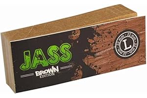 PLUZEN Jass filter tips Natural Edition. Taille L. Pack de 10 carnets de 50 filtres en carton.