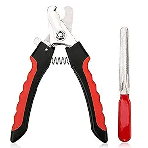 RvPaws Dog Nail Cutter |Best for : Small, Medium, Large Dogs & Cats | Claw & Nails Clippers Grinder Trimmer (Red - Black)