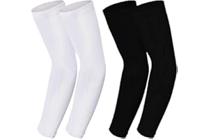 2XK-NOV 2 Paar Unisize Hochwertige Rutschfeste Kompressions Armstulpen für Männer und Frauen, UPF50+, Gaming Arm Sleeves, Volleyball Armschoner