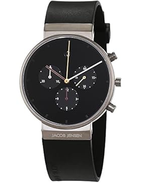 JACOB JENSEN Herren-Armbanduhr Analog Quarz Kautschuk ITEM NO. 600