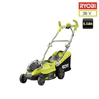 Ryobi Tondeuse hybride RYOBI 36V Power Fusion - 2 batteries lithium+ 18V 5.0Ah - 1 chargeur - coupe 36cm RLM18X36H250