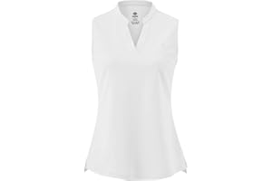 AjezMax Polo Senza Maniche Donna Camicia Sports Canotta Cotone Estiva Traspirante Golf Top