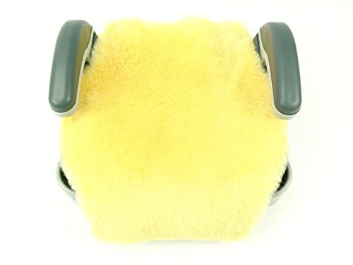 Natural SHEEPSKIN RELUGAN Booster car seat cover liner mat cushion pad Universal Graco (Shape 1)