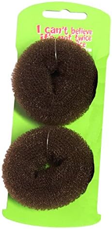 ICB - 2 Pack Small Hair Bun Shaper Former Donut Ring Styler (Brown)