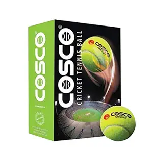 Cosco Light Cricket Tennis Ball (Pack of 6) Outer Material: Rubber , Color: Green , Standard Size