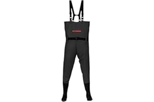 BASTWAHL Waders Peche Homme - Neoprene Pêche Cuissardes - imperméables avec Bottes intégrées et Semelles en Feutre pour Une adhérence maximale - isolées et durables, pour Les activités de Plein air, S-XL