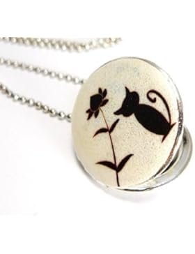 Foto Medaillon an einer Kette - Cat / Katze