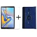 Produktbild Lobwerk Tablet Set für Samsung Galaxy Tab A 10.5 SM-T590 SM-T595 mit Cover + Panzerfolie Hülle Smart Case Hartglas Blau
