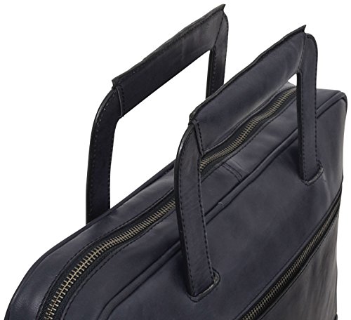Gusti Leder studio „Lea“ Henkeltasche Laptoptasche MacBook 13 Zoll Businesstasche Ledertasche Notebooktasche 13 inch Ausziehbare Griffe Ziegenleder Vintage Graphitgrau Dunkelgrau 2H64-29-6 - 8