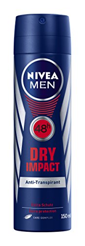 Nivea Men Deo Dry Impact Plus Antitranspirant Spray, 4er Pack (4 x 150 ml)