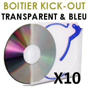 Preisvergleich Produktbild KICK OUT CD-Hüllen, transparent blau