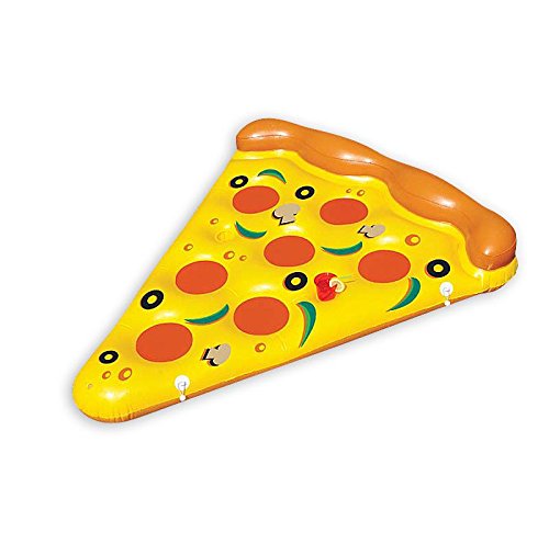 Preisvergleich Produktbild Schwimminsel Pizzastück / Luftmatratze Pizza-Slice / Wasserspielzeug / Badespeilzeug