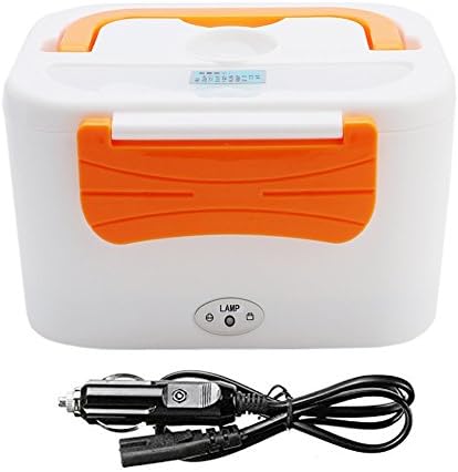 Electric Heating Lunch Box, GOODCHANCEUK 12V Meals Heater For Car 34.16OZ-68.32OZ Portable Food Warmer Orange